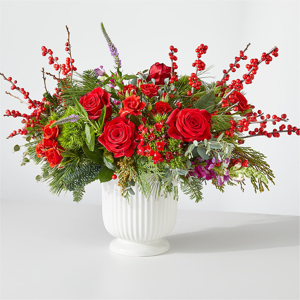Big Red Bow Bouquet – A Heavenly Florist, Newport News VA