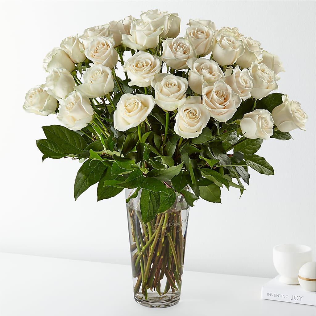 Long Stem White Rose Bouquet – A Heavenly Florist, Newport News VA