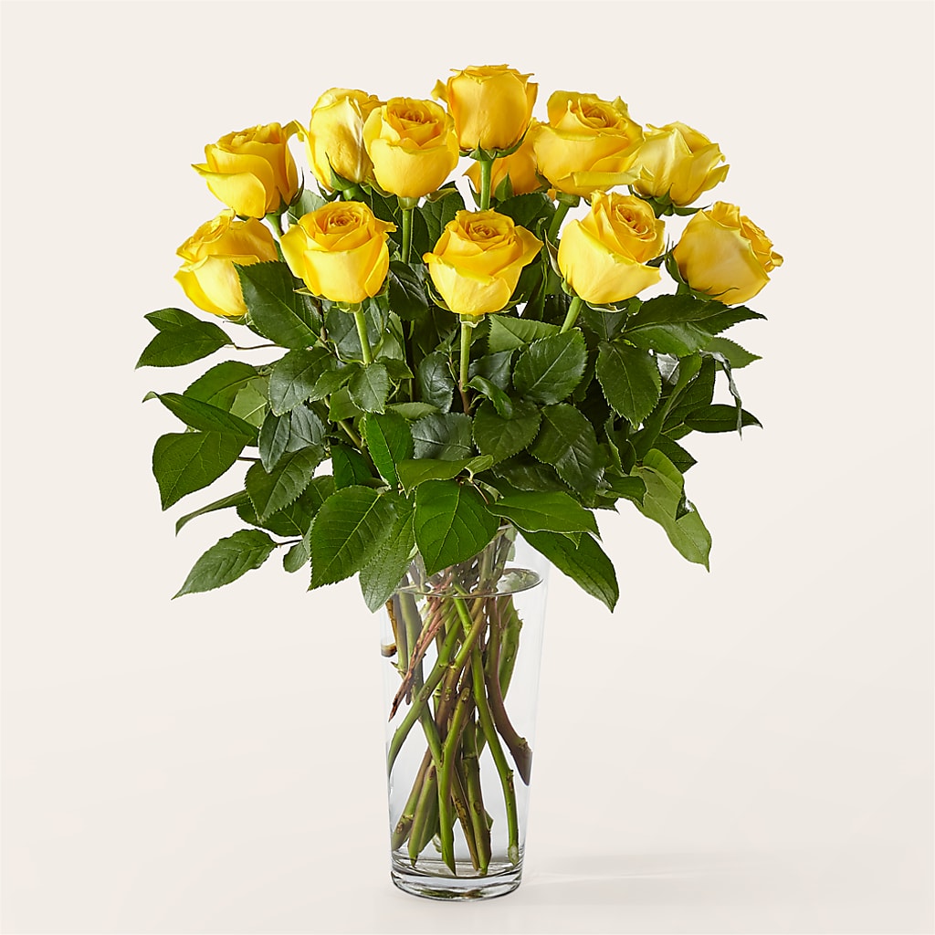 Long Stem Yellow Rose Bouquet – A Heavenly Florist, Newport News VA