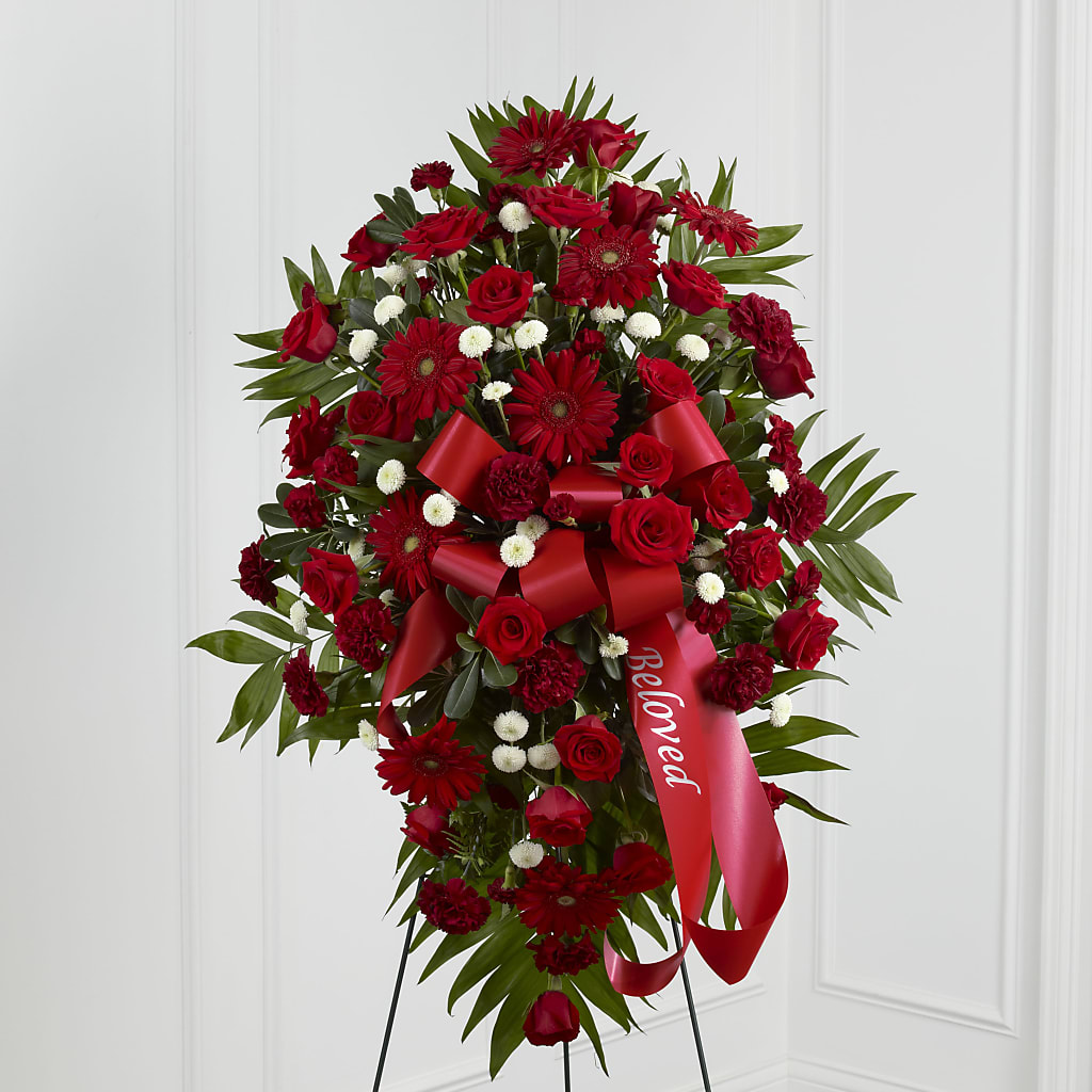 Treasured Memories Standing Spray – A Heavenly Florist, Newport News VA