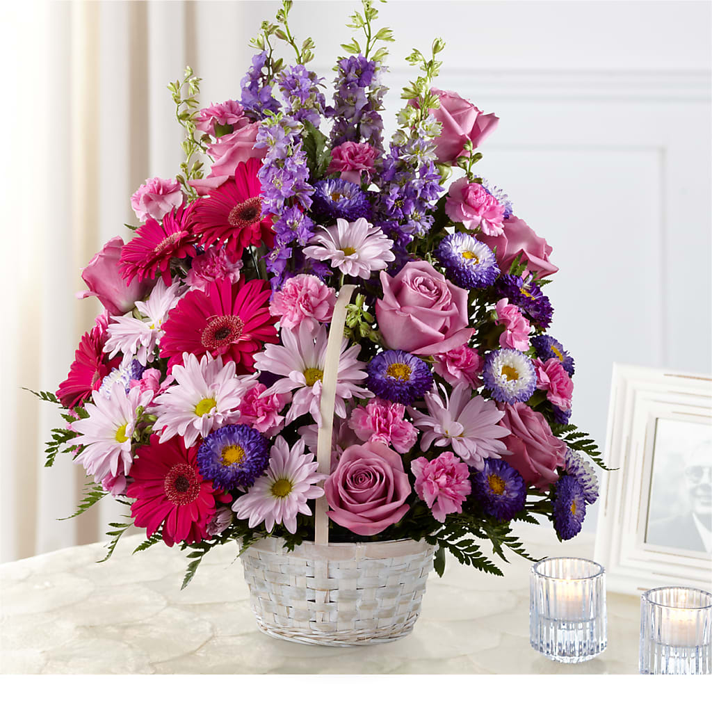 Pastel Peace Basket – A Heavenly Florist, Newport News VA