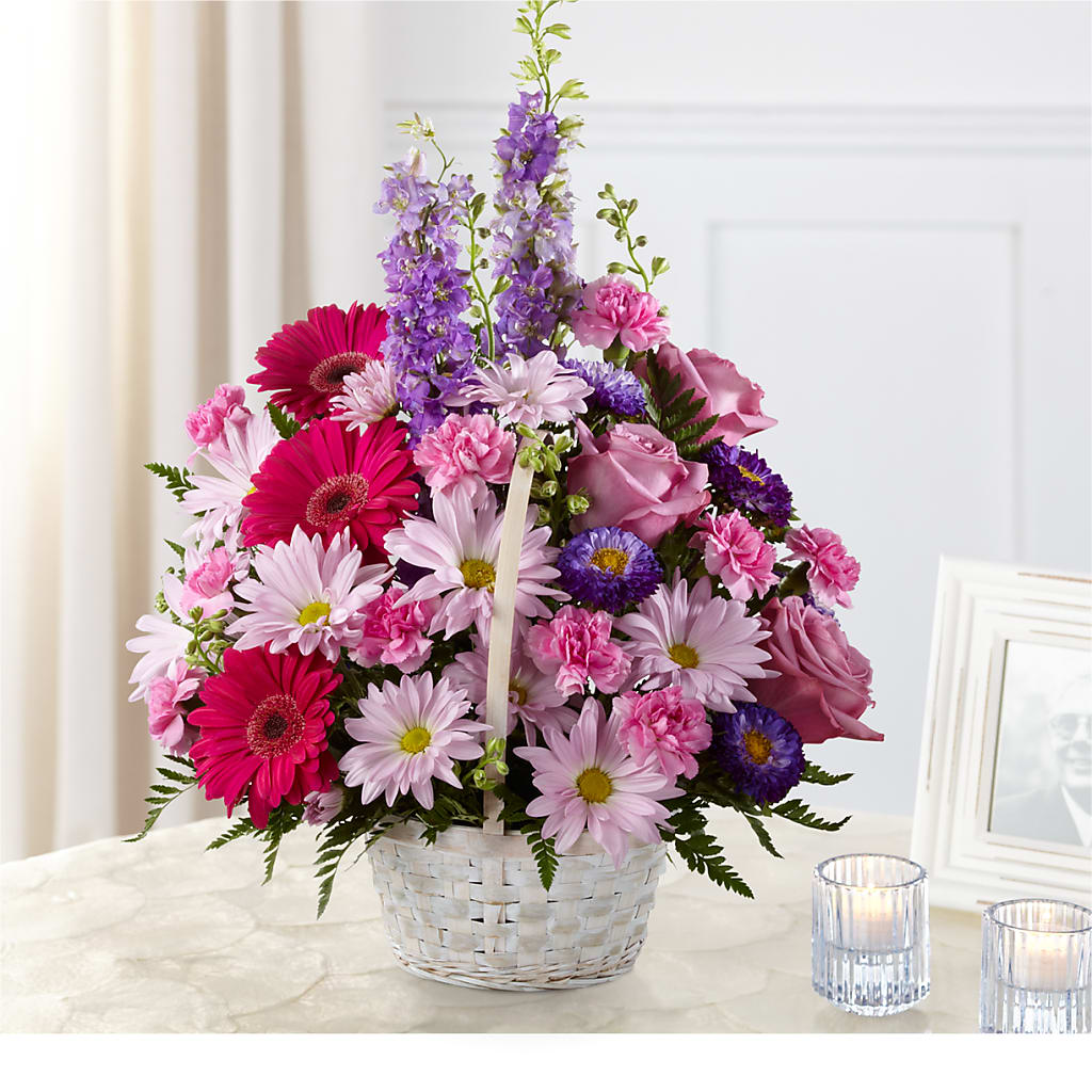 Pastel Peace Basket – A Heavenly Florist, Newport News VA