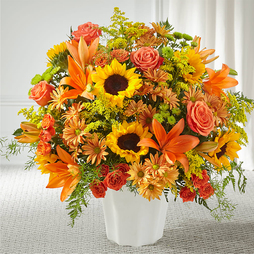 Harvest Thoughts Floor Basket – A Heavenly Florist, Newport News VA