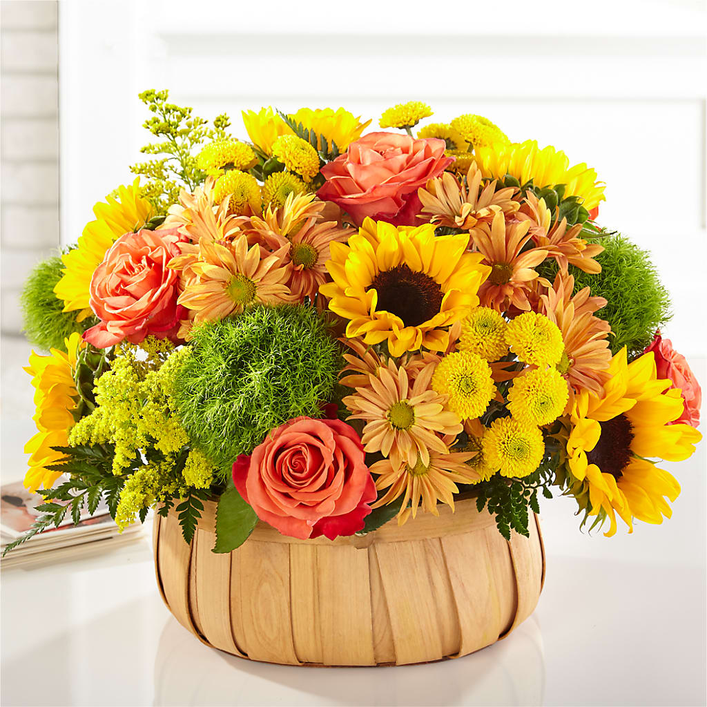 Harvest Sunflower Basket – A Heavenly Florist, Newport News VA