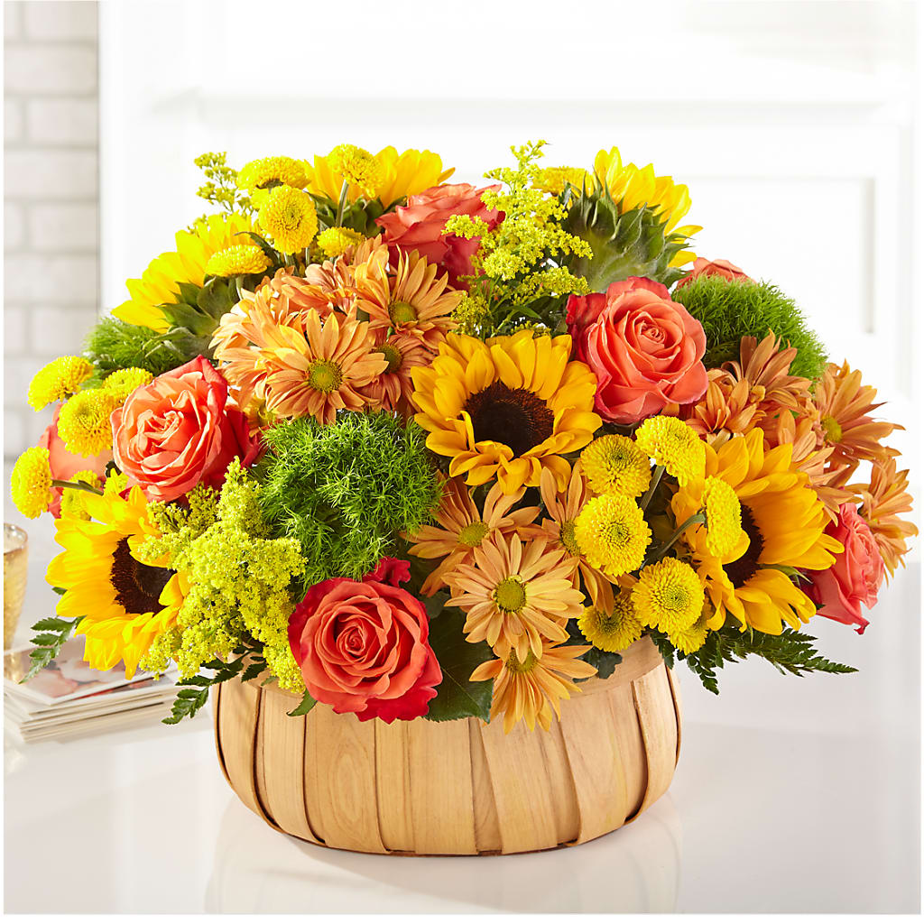Harvest Sunflower Basket – A Heavenly Florist, Newport News VA