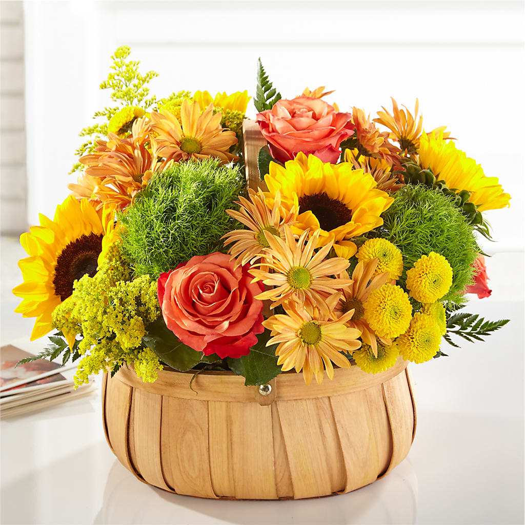 Harvest Sunflower Basket – A Heavenly Florist, Newport News VA