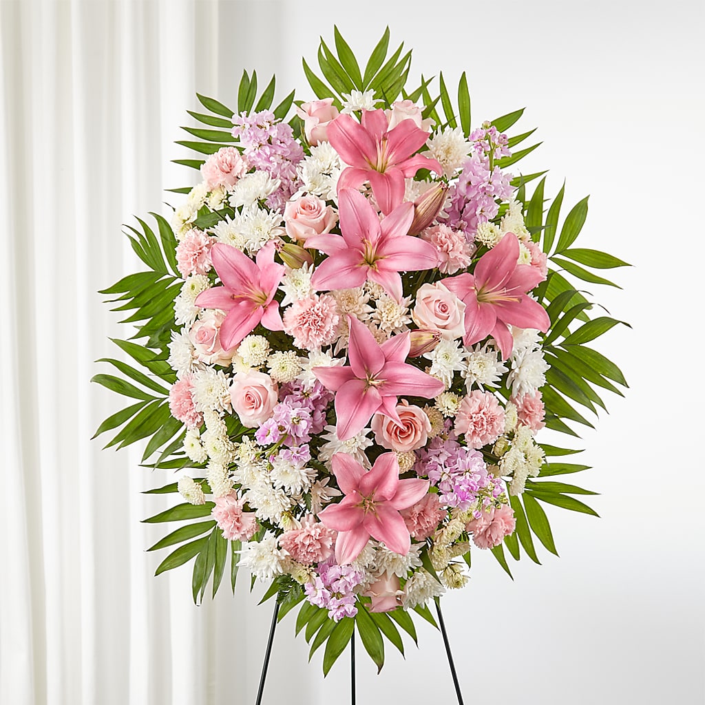 Offering Solace Standing Spray – A Heavenly Florist, Newport News VA