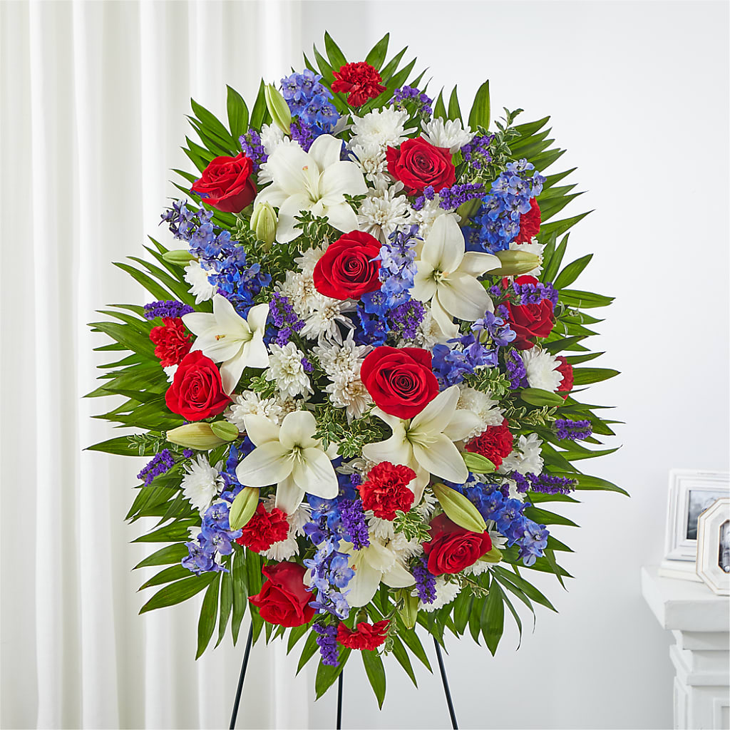 Cherished Service Standing Spray – A Heavenly Florist, Newport News VA