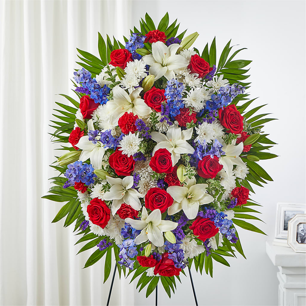 Cherished Service Standing Spray – A Heavenly Florist, Newport News VA