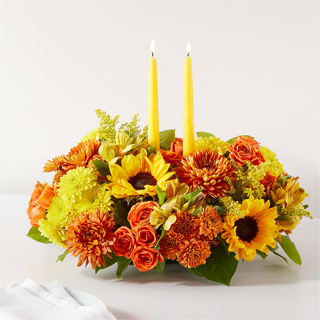 Autumn Harmony Centerpiece – A Heavenly Florist, Newport News VA