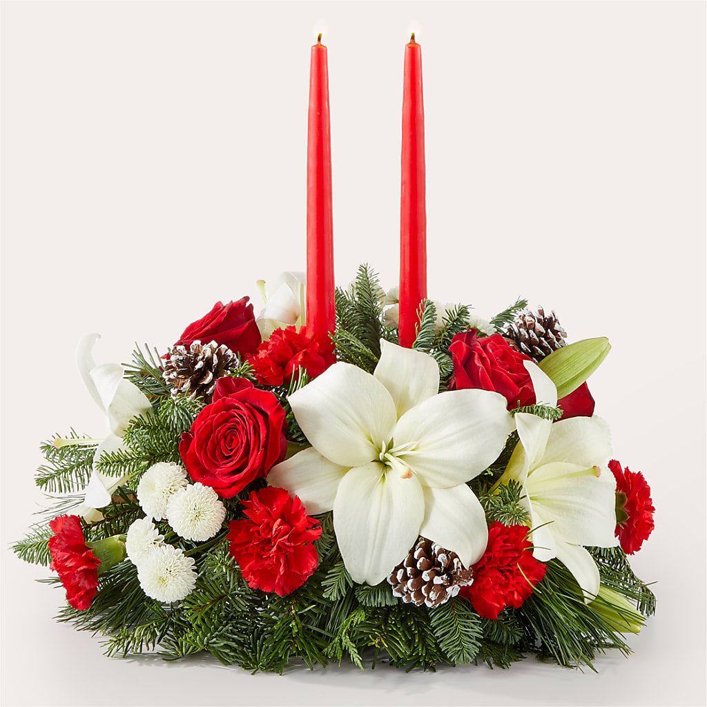 Seasonal Festivities Centerpiece – A Heavenly Florist, Newport News VA