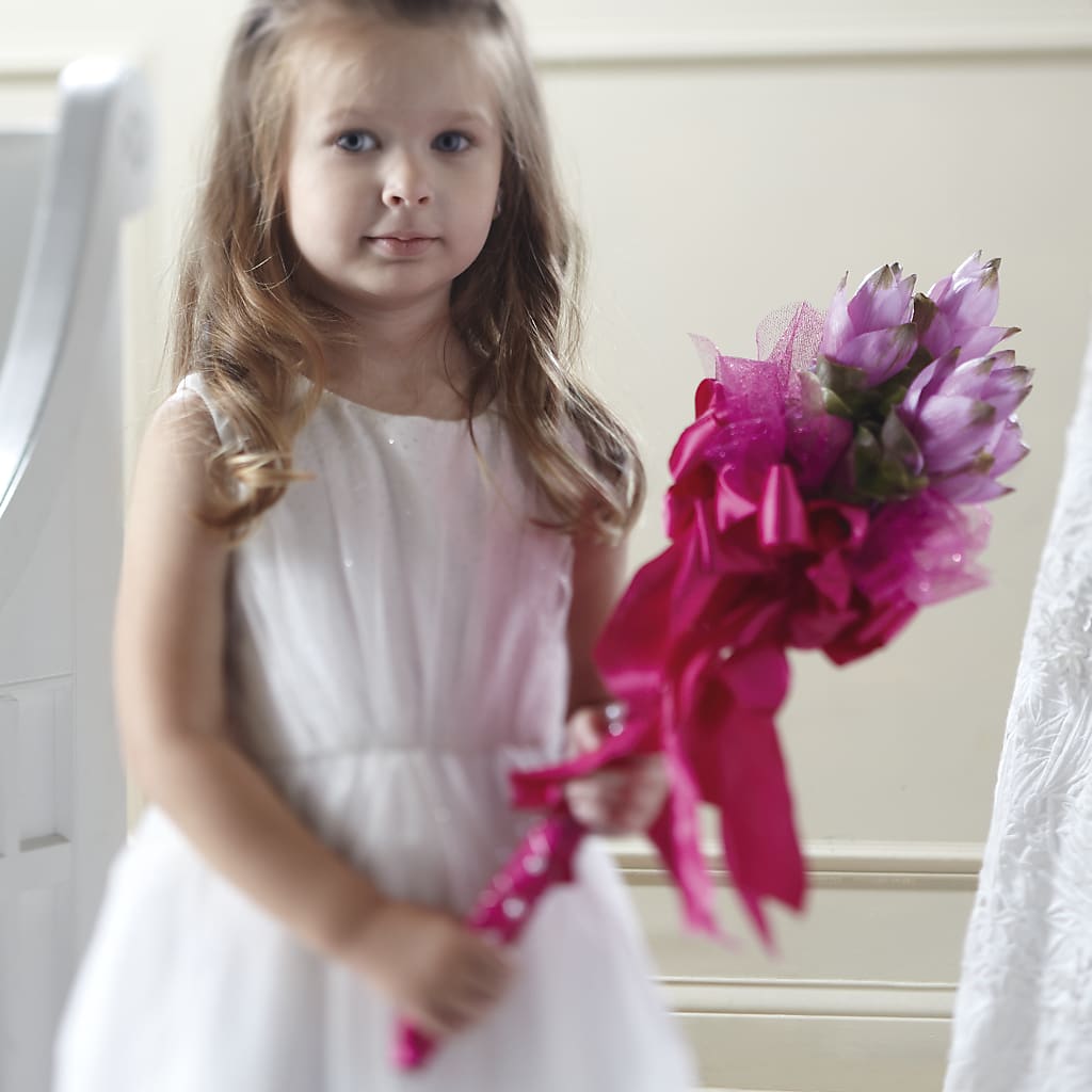 Sparkle Pink Flower Girl Bouquet – A Heavenly Florist, Newport News VA