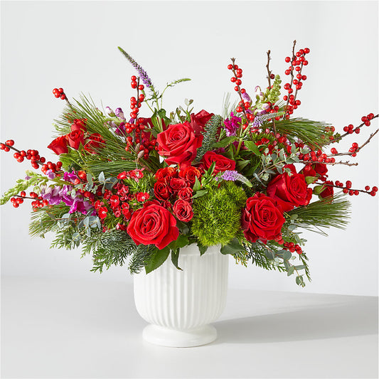 Big Red Bow Bouquet –  A Heavenly Florist, Newport News VA