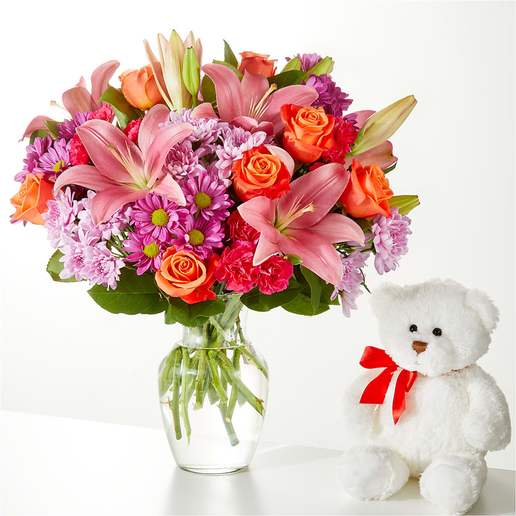 One and Only Bouquet and Bear Bundle –  A Heavenly Florist, Newport News VA