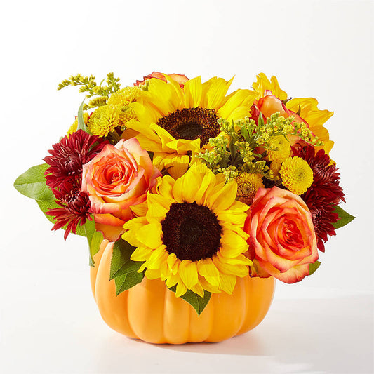 Golden Gourd Pumpkin Bouquet –  A Heavenly Florist, Newport News VA