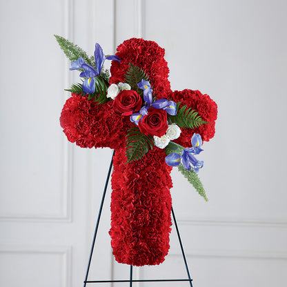 Faithful Hero Floral Cross –  A Heavenly Florist, Newport News VA