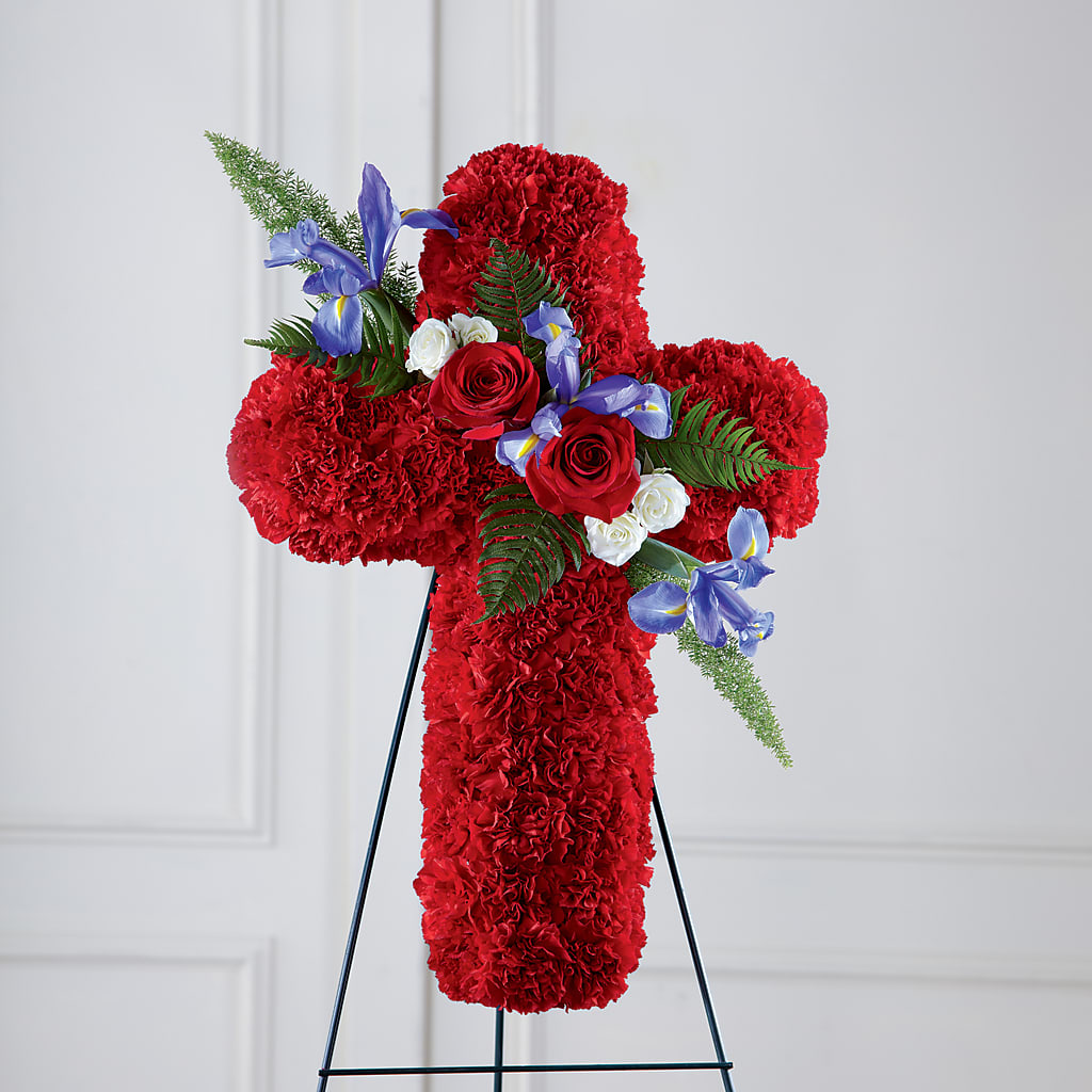 Faithful Hero Floral Cross –  A Heavenly Florist, Newport News VA