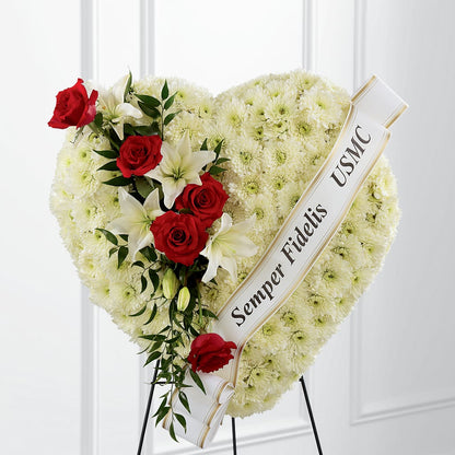 Heartfelt Hero Standing Heart –  A Heavenly Florist, Newport News VA