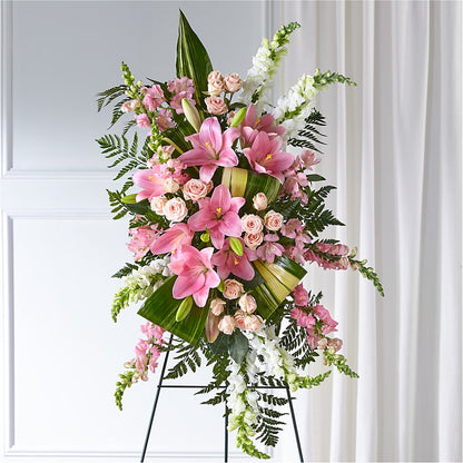 Elegant Embrace Standing Spray –  A Heavenly Florist, Newport News VA