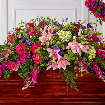 Radiant Tribute Casket Spray –  A Heavenly Florist, Newport News VA