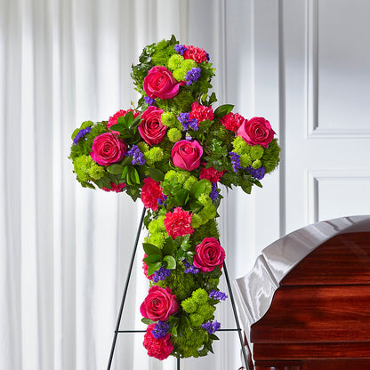 Tribute Rose Floral Cross –  A Heavenly Florist, Newport News VA