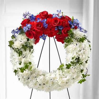 Patriotic Passion Wreath –  A Heavenly Florist, Newport News VA