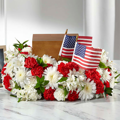 Spirit of Patriotism Cremation Adornment –  A Heavenly Florist, Newport News VA
