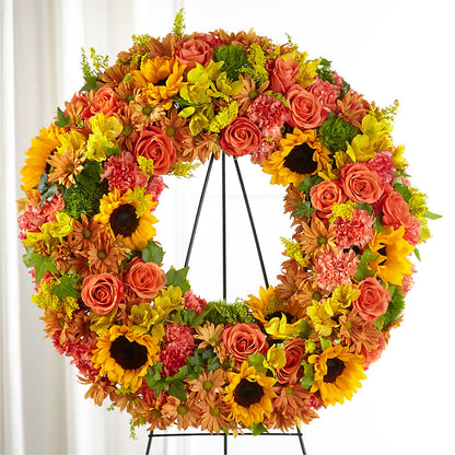 Autumnal Memories Wreath (Standard) –  A Heavenly Florist, Newport News VA