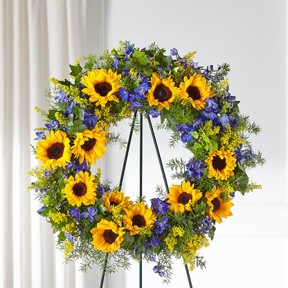 Bright Rays Wreath –  A Heavenly Florist, Newport News VA