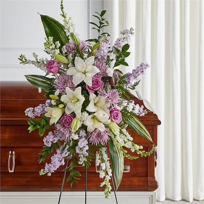 Grateful Hearts Standing Spray –  A Heavenly Florist, Newport News VA