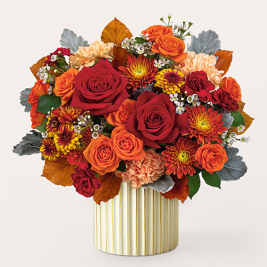 Merlot Bouquet with Ivory Vase –  A Heavenly Florist, Newport News VA
