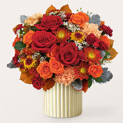Merlot Bouquet with Ivory Vase –  A Heavenly Florist, Newport News VA