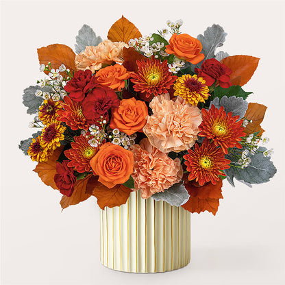 Merlot Bouquet with Ivory Vase –  A Heavenly Florist, Newport News VA