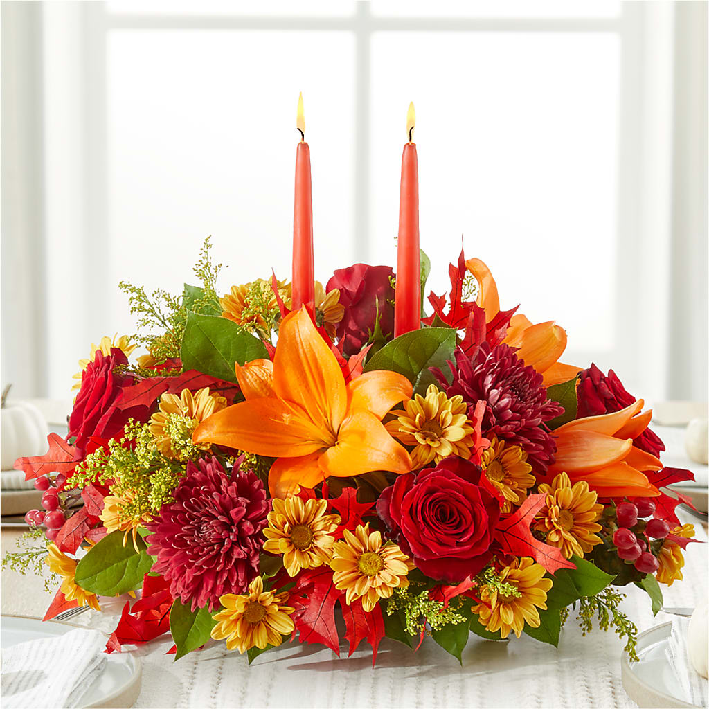 Autumn's Embrace Centerpiece –  A Heavenly Florist, Newport News VA