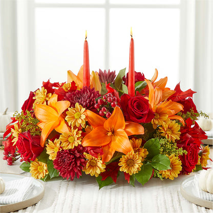 Autumn's Embrace Centerpiece –  A Heavenly Florist, Newport News VA
