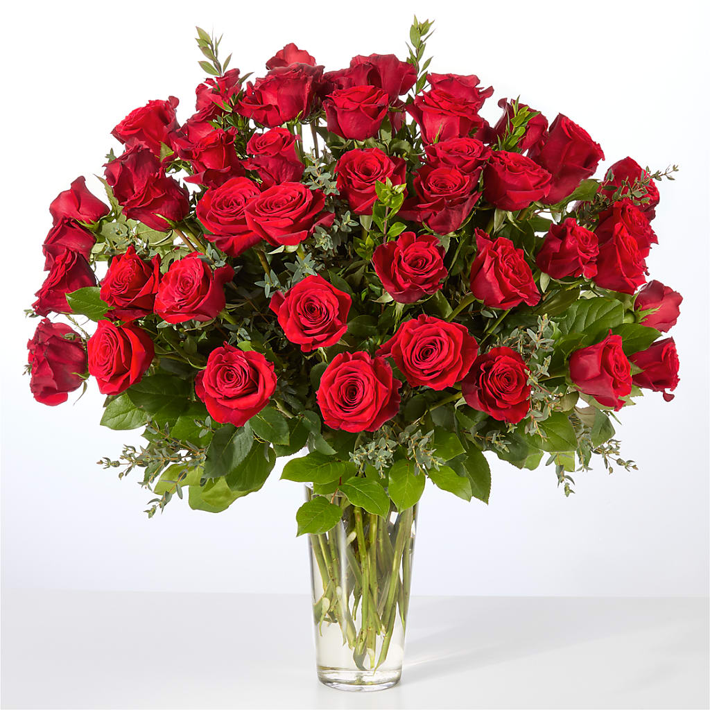 Forever Yours Fifty Stem Red Rose Bouquet –  A Heavenly Florist, Newport News VA