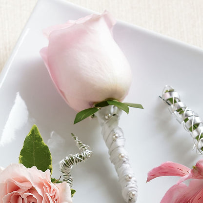 Pink Rose Boutonniere –  A Heavenly Florist, Newport News VA