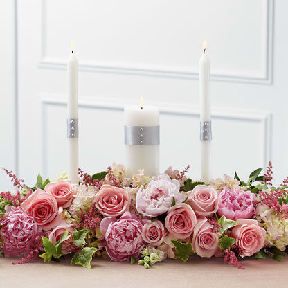 Worldwide Romance Unity Candle Arrangement –  A Heavenly Florist, Newport News VA
