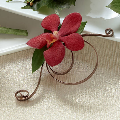 Red Mokara Boutonniere –  A Heavenly Florist, Newport News VA