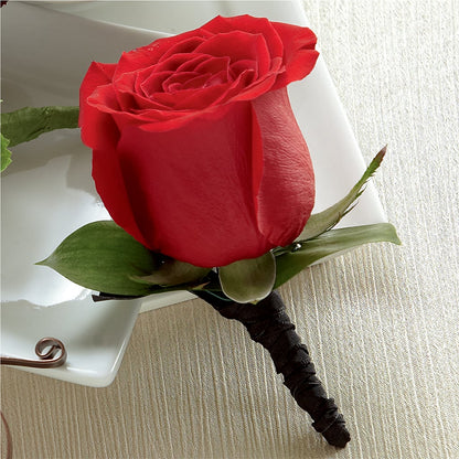 Red Rose Boutonniere –  A Heavenly Florist, Newport News VA